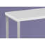 Bureau d'ordinateur, bureau personnel, ordinateur portable, L 48 po, travail, stratifié blanc, métal gris, contemporain, moderne