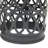 Metal Indoor Outdoor Nesting Side End Accent Table with Carved Trellis Design-2121594611