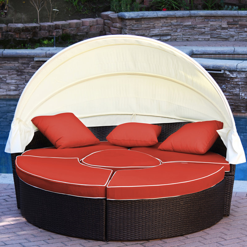 Ensemble de patio complet avec coussins 4 pièces Bourbana, Vert, Brun cacao chaud