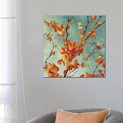 Orange Blossoms I by Asia Jensen - Wrapped Canvas Painting