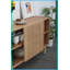 Table basse moderne en bois de noyer avec 4 armoires, meuble télé anti-basculement pour le salon, surface imperméable facile à nettoyer