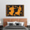 Art mural décoratif en toile de coton avec tuniques grecques et motif floral pour un cadeau de mariage moderne