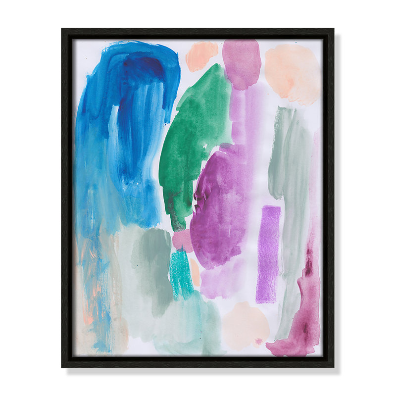 Vivid Space III Print by Bea Dina, Espresso Floater Framed Canvas, No Mat, 15.5" H x 12.5" W x 2" D