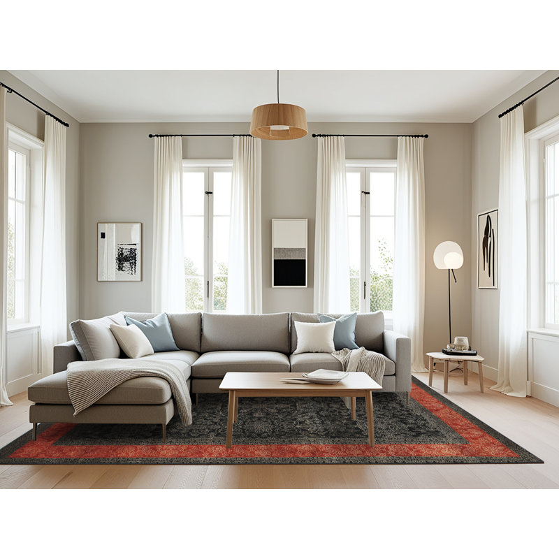 Tapis oriental noir Mannheim, Rectangle 8 pi x 10 pi