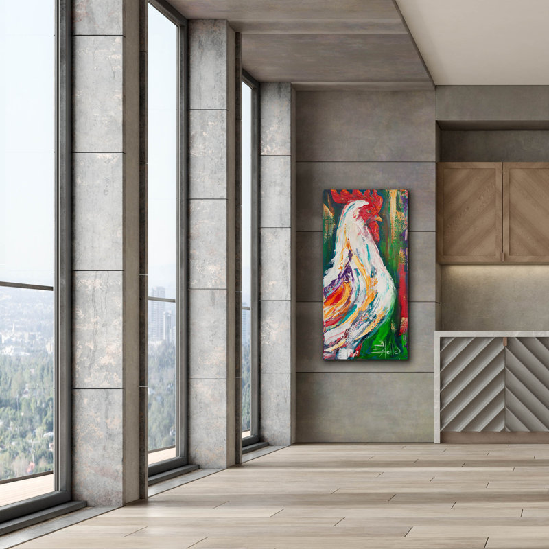 «Ruffled royauté» par Estelle Grengs, art mural sur toile, H 60 po x l 30 po x P 1,5 po