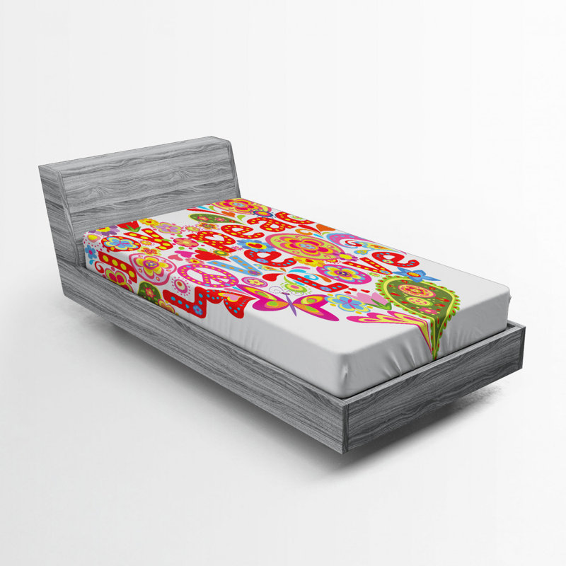 Microfiber Floral Fitted Sheet, Twin XL Fitted Sheet