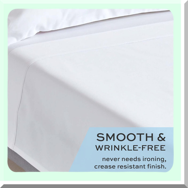 Cotton Comfort 6-Pack Flat Sheets - Twin Size 66x104 Inches, 200 Thread Count Hospital Bed Linens