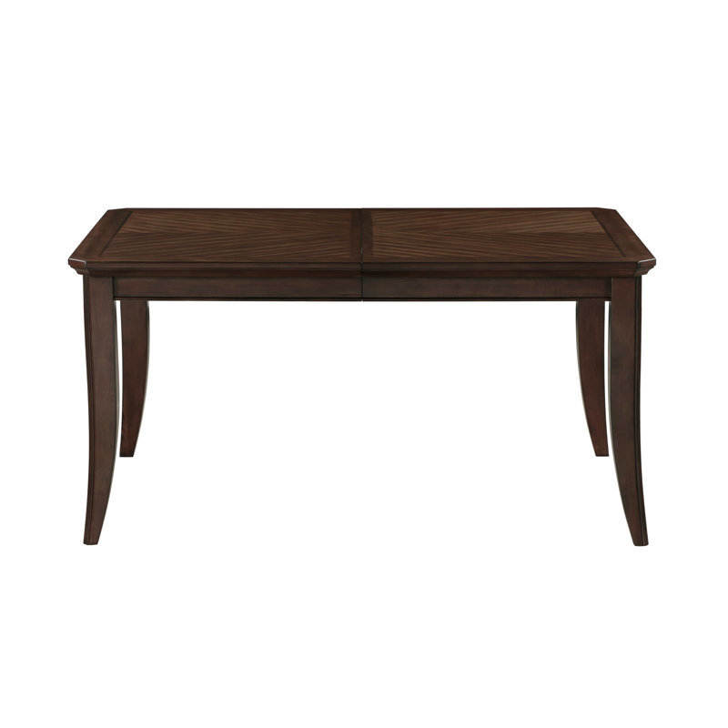 Table de salle à manger Bobby avec rallonge en bois de bouleau cerise 78-96 po