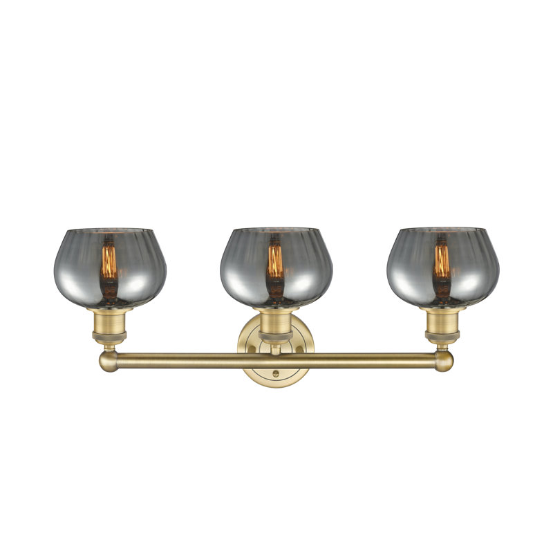 Noille 3 - Light Dimmable Vanity Light, Plated Smoke, Brushed Brass