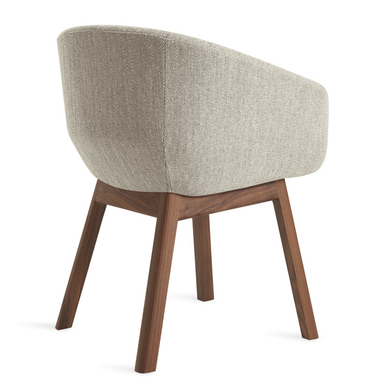 Host Dining Chair, Tait Stone Textured Basketweave, Walnut