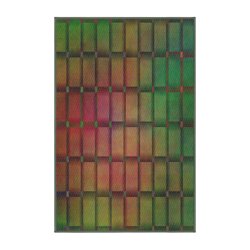 Vert Combe Tapis décoratif, Rectangle 5 pi x 7 pi