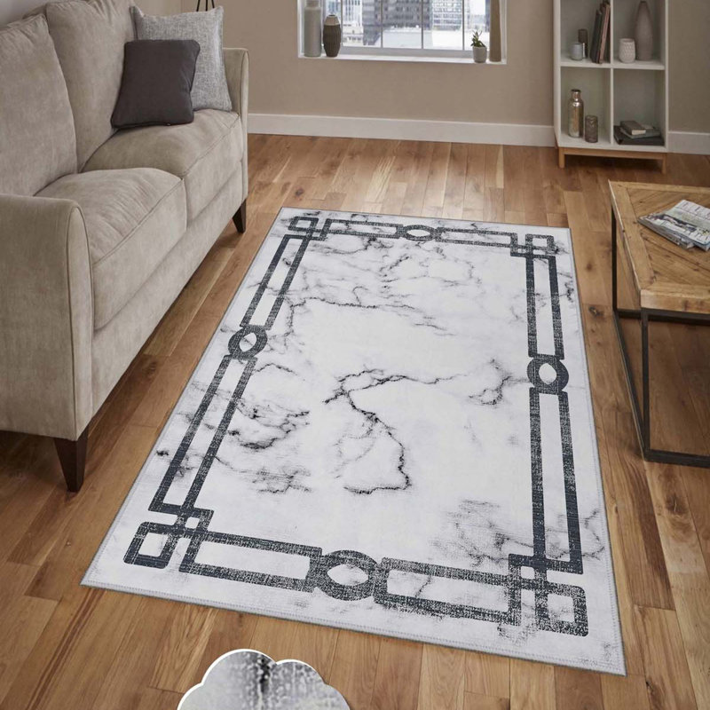 Stylish Hall Carpet Runner, 2.6 x 6.6 Feet | 100% Polyester, 650 g/m², 0.3 in Pile Height | Antibacterial & Non-Slip PVC Dot Underside | Machine Washable, Durable 3D Digital Print | Perfect for Home Décor
