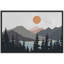 «Woodland Pastel Mountain Pine Tree Lake Nature Wilderness Modern Art Decor Boho» sur toile-99446470-99446469