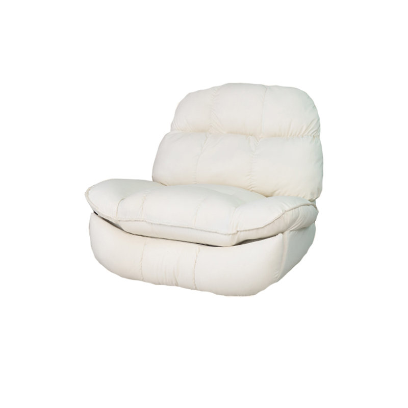 Oehling Faux Leather Recliner, Beige Faux Leather