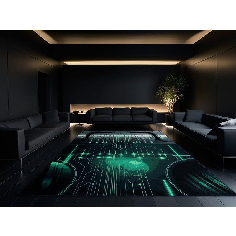 Etherial Trace Rug, Rectangle 3' x 5'