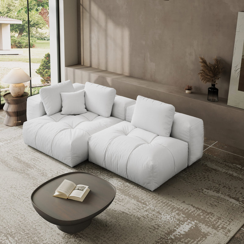 Canapé modulaire modulaire, siège à combinaison profonde surdimensionné, housses de coussin amovibles et lavables, tissu, rembourrage en duvet