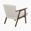 Fauteuil d'appoint moderne de style Mid-Century Garennier 27 po avec revêtement en tissu texturé, structure en bois d'hévéa massif, coussin d'assise en mousse Dacron-1567449155-1567449154