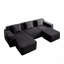 Canapé modulaire modulaire à 3 places sans os, canapé modulaire Cloud avec assise profonde, canapé modulaire moderne à 3 places avec coussins décoratifs et repose-pieds mobile, tissu en velours côtelé-143293855
