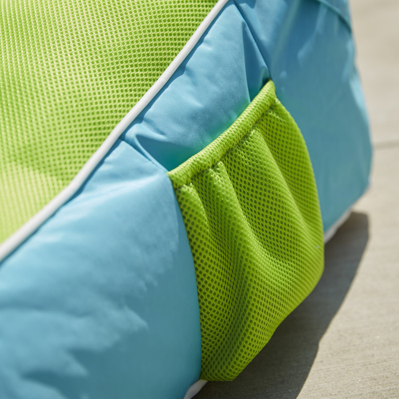 Lime Capri Mesh Fabric Pool Lounger with Back Support