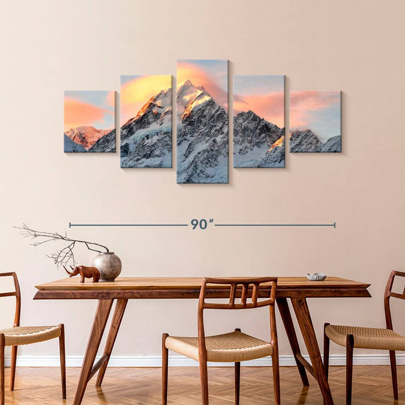 Mount Cook Sundown, 42" H x 92" W