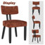 Chaises de salle à manger latérales rembourrées de 18 po de hauteur H 18 po avec pieds en bois massif-1695846179-1694100217-1688791774