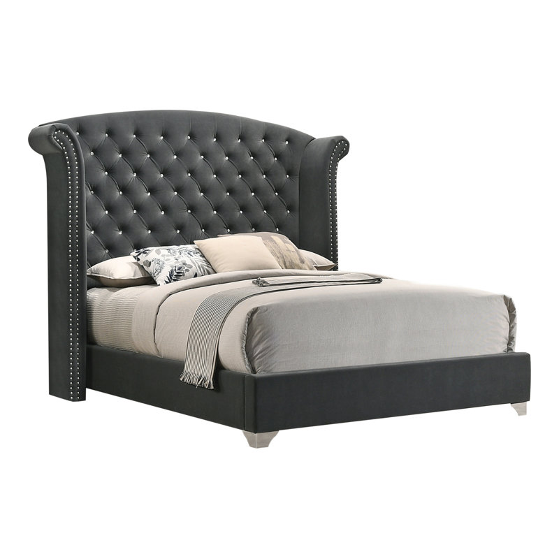 Ensemble de chambre avec grand lit 2 pièces avec commode Myo Grey