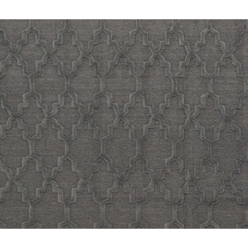 Wool Geometric Area Rug in Gray
