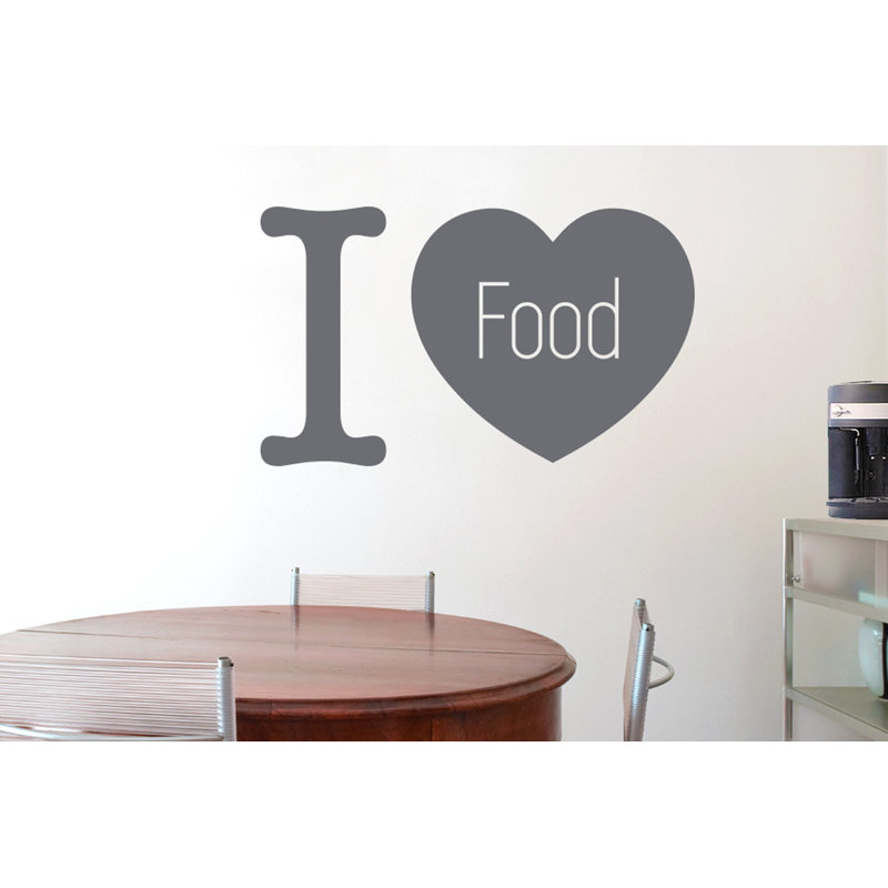 Food & Beverage Wall Decal, Grey, Medium