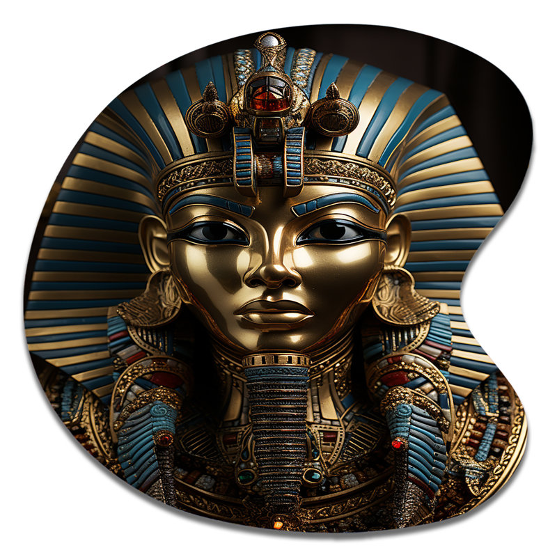 Tom, Égypte, art mural asymétrique en métal, H 27 po x l 27 po
