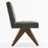 Turfed Linen Upholstered Dining Chair Armless Parsons Side Chair With Solid Wood Legs-2011791572