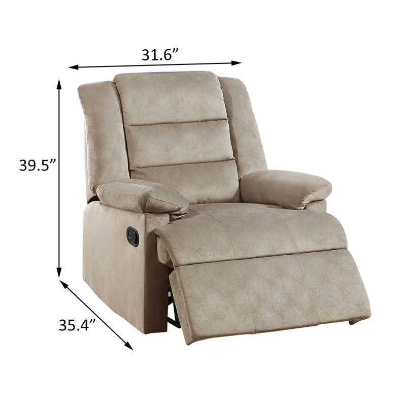 Fauteuil inclinable manuel simple, Beige