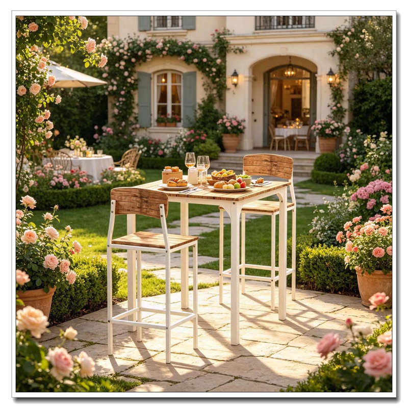 Steel Top Dining Set