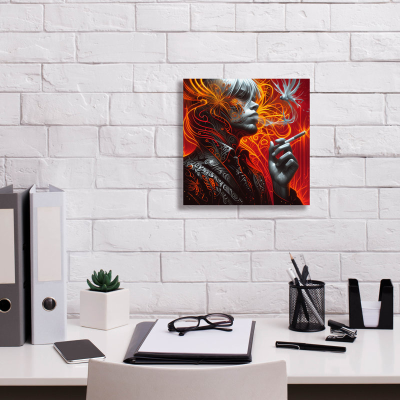 «Ethereal Ignition» par r3darch0n, art mural sur toile, H 12 po x l 12 po x P 0,75 po