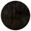 Table basse ronde en bois massif antique noir avec rangement