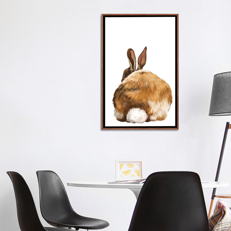 Art de lapin, Toile avec cadre en bois classique, H 26 po x l 18 po x P 1,5 po