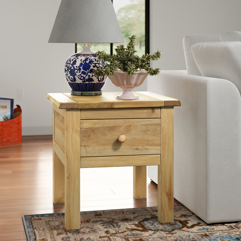 Pompey End Table, Waxed