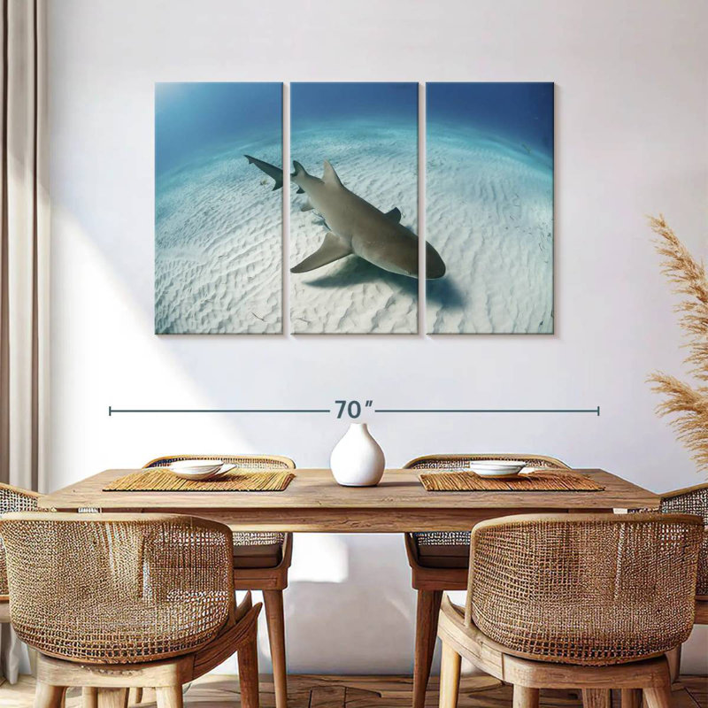 Brampt Lemon Shark Over The Seabed, 36" H x 57" W
