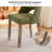 Upholstered Dining Chairs, Modern Dining Room Kitchen Side Chair With Padded Seat & Wood Legs, Green-1250537154