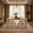 Sierra Rectangular Solid Wood Dining Room Set For 4, Compact Space Design-728162863-729284740