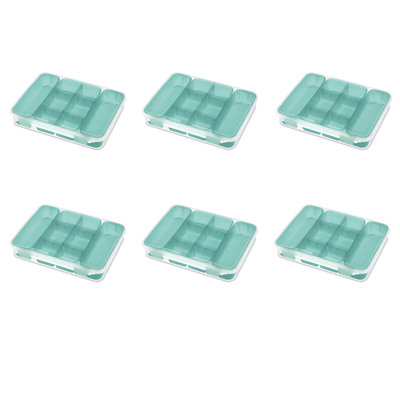 Sterilite Divided Case, Stackable Small Storage Latch Lid Container, Organize Crafts, Small Items
