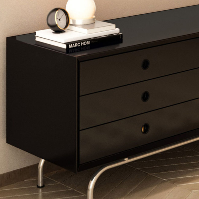Meuble télé noir luxueux clair, 82.68"