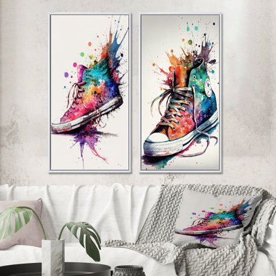 «Multicolor Sneaker Shoe», 2 pièces sur toile