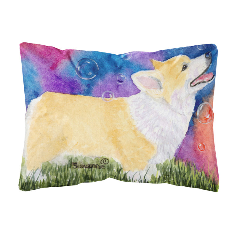 Coussin décoratif intérieur/extérieur corgi