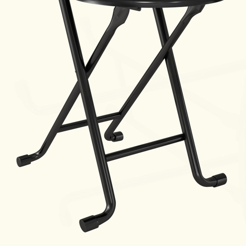 Tabouret pliant 2 pièces avec dossier, tabouret pliant rembourré et rembourré, chaises pliantes portatives pour la cuisine à l'intérieur et à l'extérieur (café, date prévue de livraison: 2025/6/30)