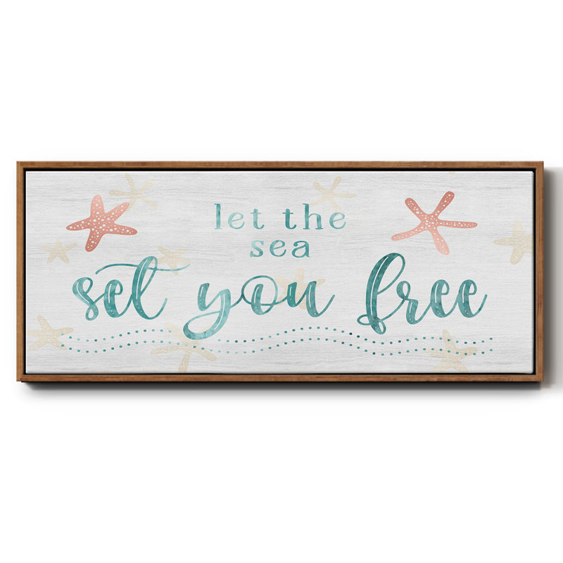 Sea Free - Toile encadrée, H 20 po x l 50 po