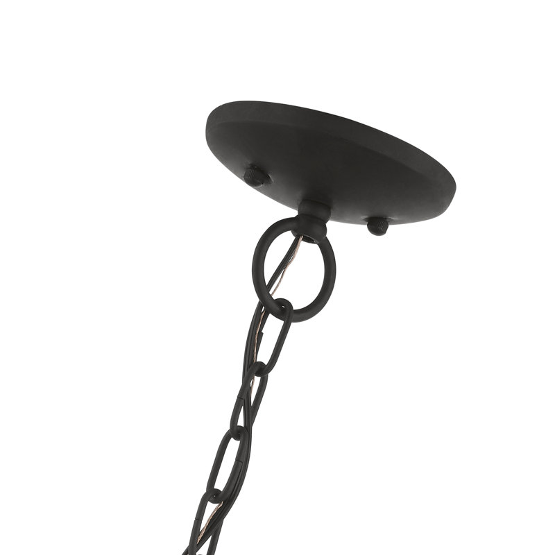 Ledjon 3 - Light Dimmable Globe Chandelier, Black/Brushed Nickel