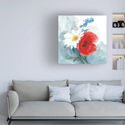 Œuvre sur toile rouge Danhui Nai