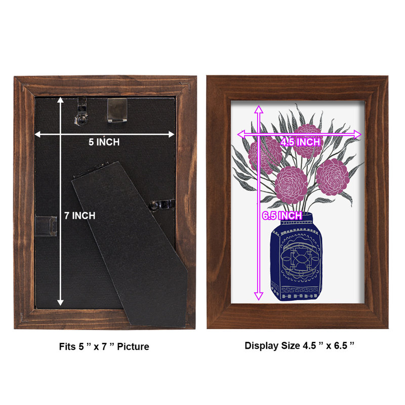 «Fontayne Painted Vase III», reproduction encadrée sur papier, H 9 po x l 7 po x P 1 po, Châtaigne