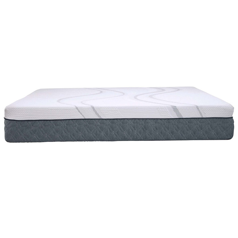 Mousse à mémoire de forme diamant graphite Capri, fraîche, conforme, sensible au toucher moyen de 12 po (très grand), certifiée Greenguard Gold, prête pour l'étiquette blanche