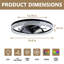 Ventilateur de plafond blanc 19 "avec lumière, télécommande 3 lumières à DEL à intensité variable RVB pour salon de chambre à coucher-127380955